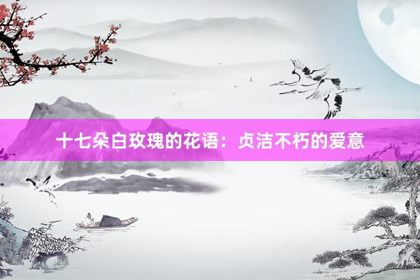 十七朵白玫瑰的花语：贞洁不朽的爱意